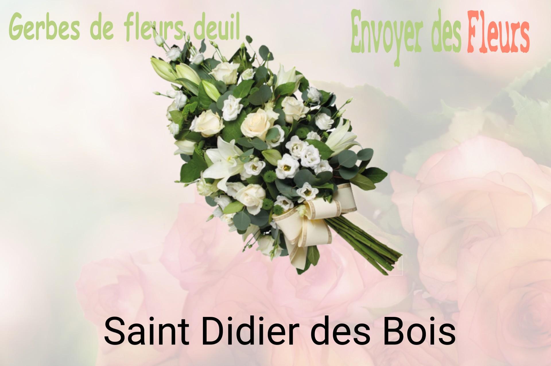 Gerbe de fleurs de deuil livrée à Saint-Didier-des-Bois